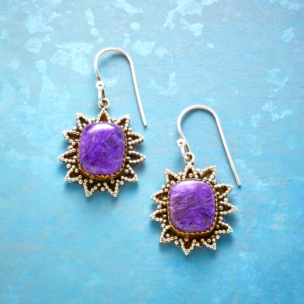 🟣Chariot Gemstone Earrings 🟣